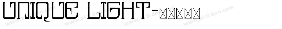 Unique Light字体转换